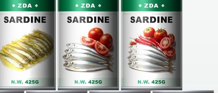 ZDA sardines in 425 g round cans - oil, tomato and chilli
